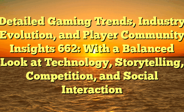 Detailed Gaming Trends, Industry Evolution, and Player Community Insights 662: With a Balanced Look at Technology, Storytelling, Competition, and Social Interaction