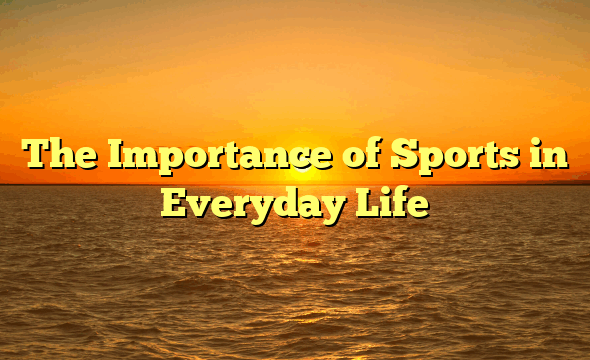 The Importance of Sports in Everyday Life