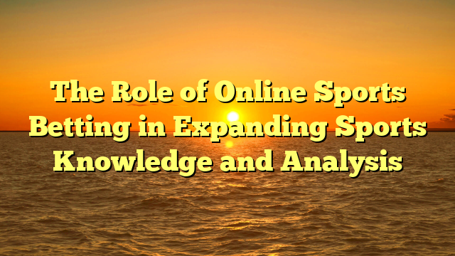 The Role of Online Sports Betting in Expanding Sports Knowledge and Analysis